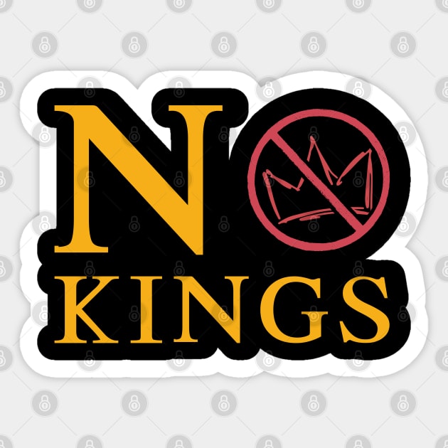 No-Kings Sticker by Creatifly Graphic Tees